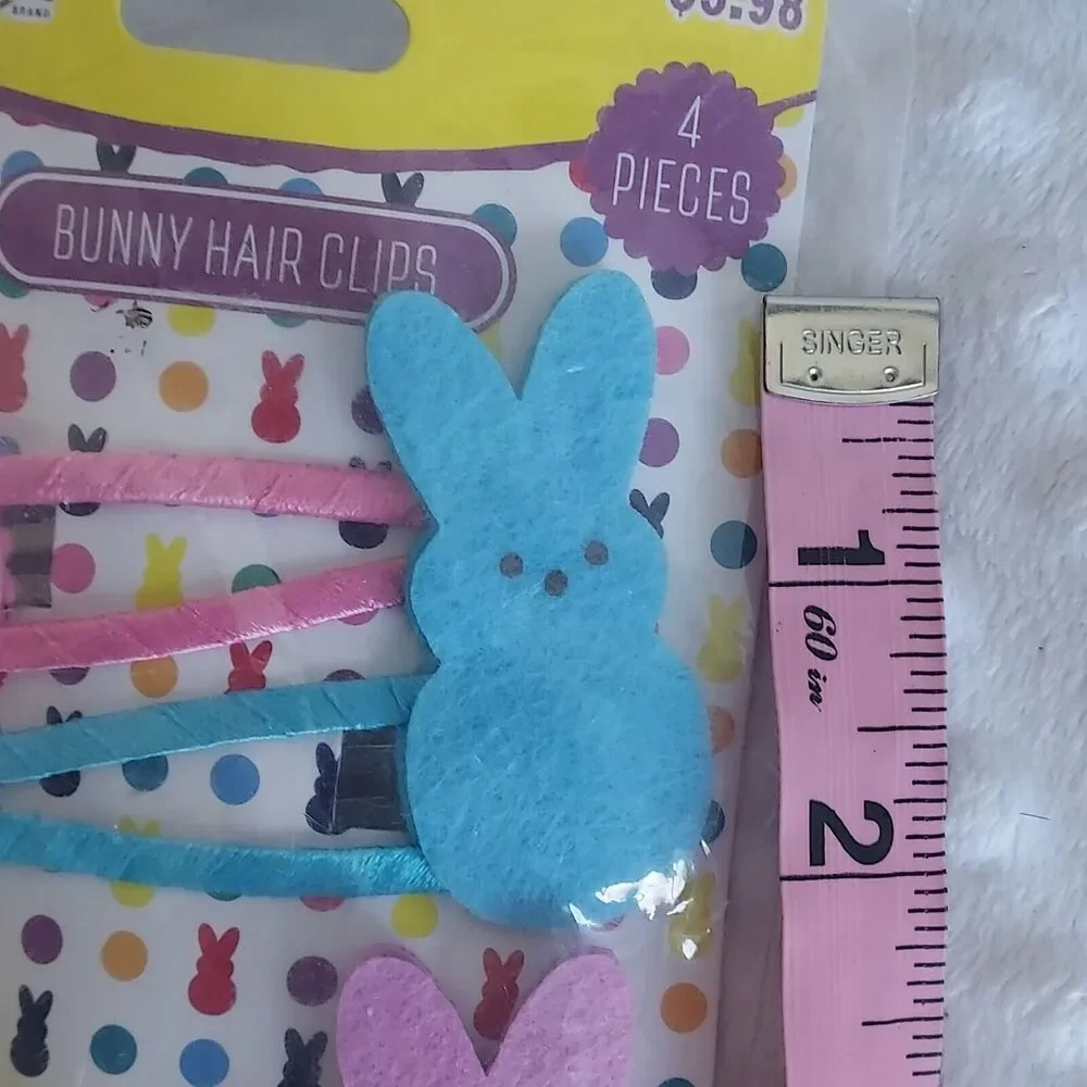 Peeps Easter Bunny Barrettes Hair Clips New Rabbit Hair Clip Set Dan Dee Bunnies